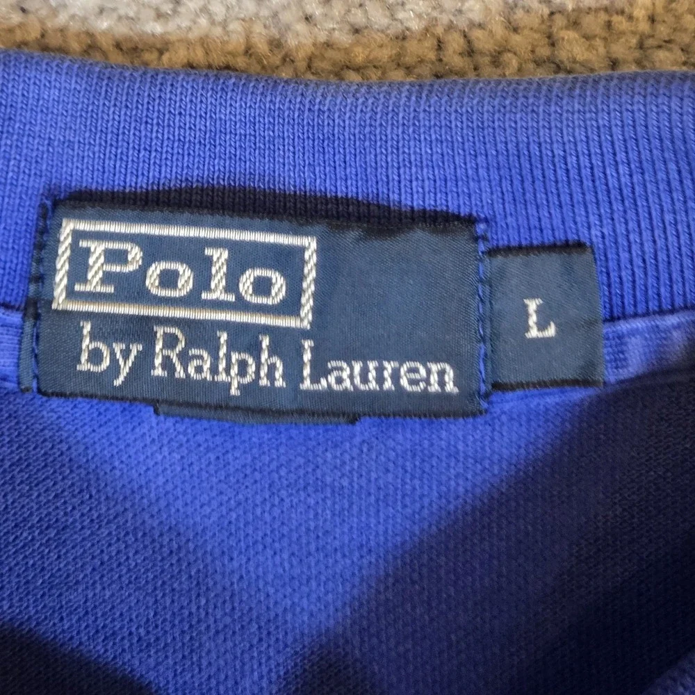 Polo Ralph Lauren Long Sleeve Polo Shirt Mens Large Blue Pony Logo